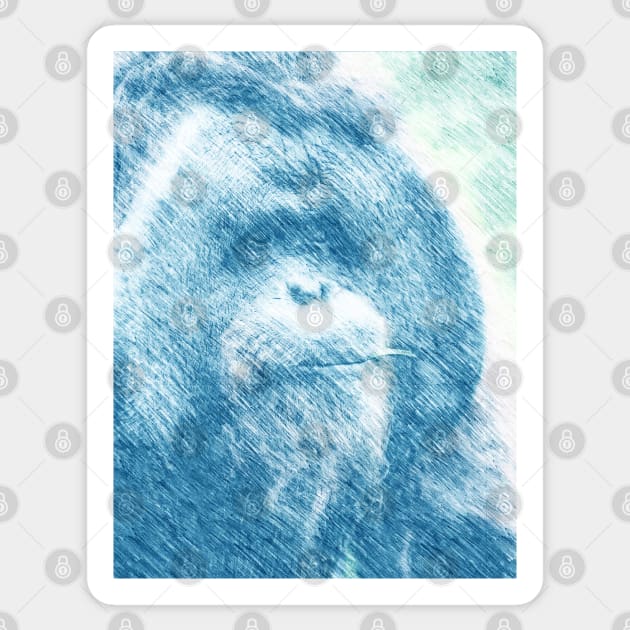 orangutan Sticker by Banyu_Urip